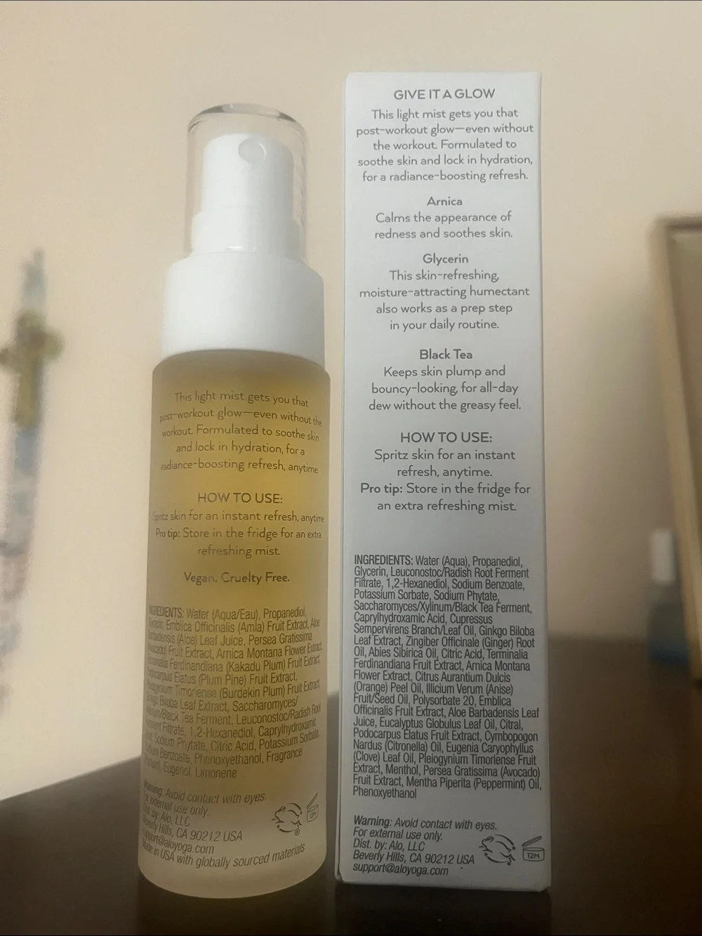 NIB ALO Wellness System Insta-Glow Face Mist
